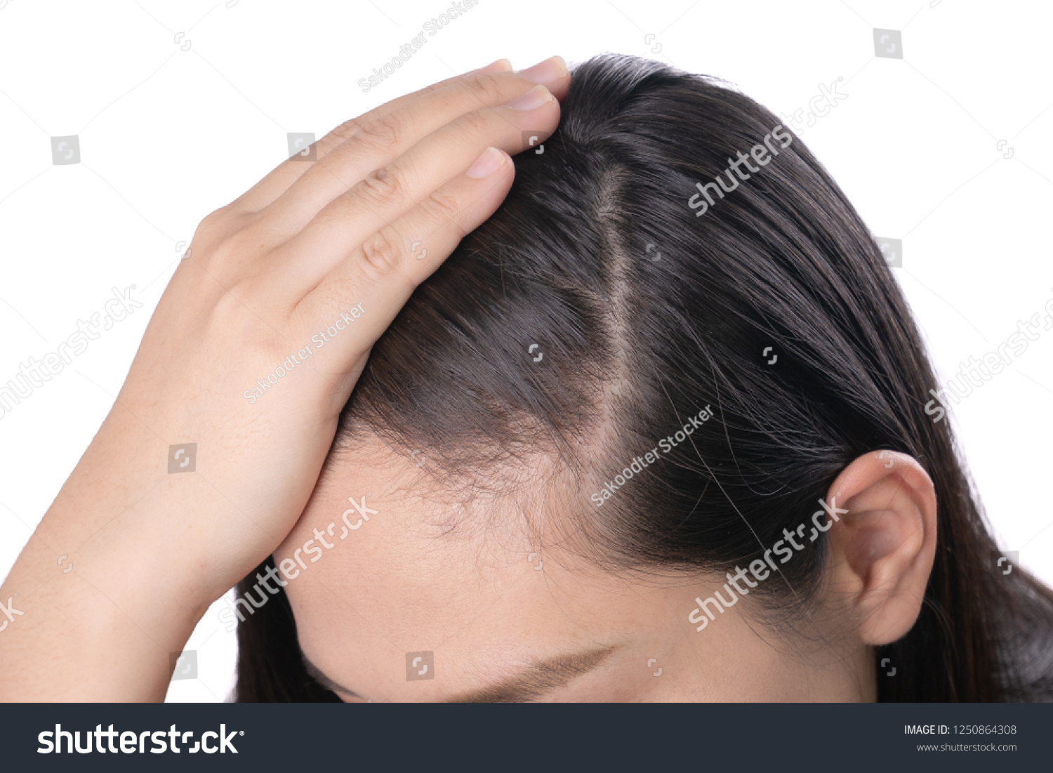 Young Asian Women Worry About Problem People Healthcare Medical