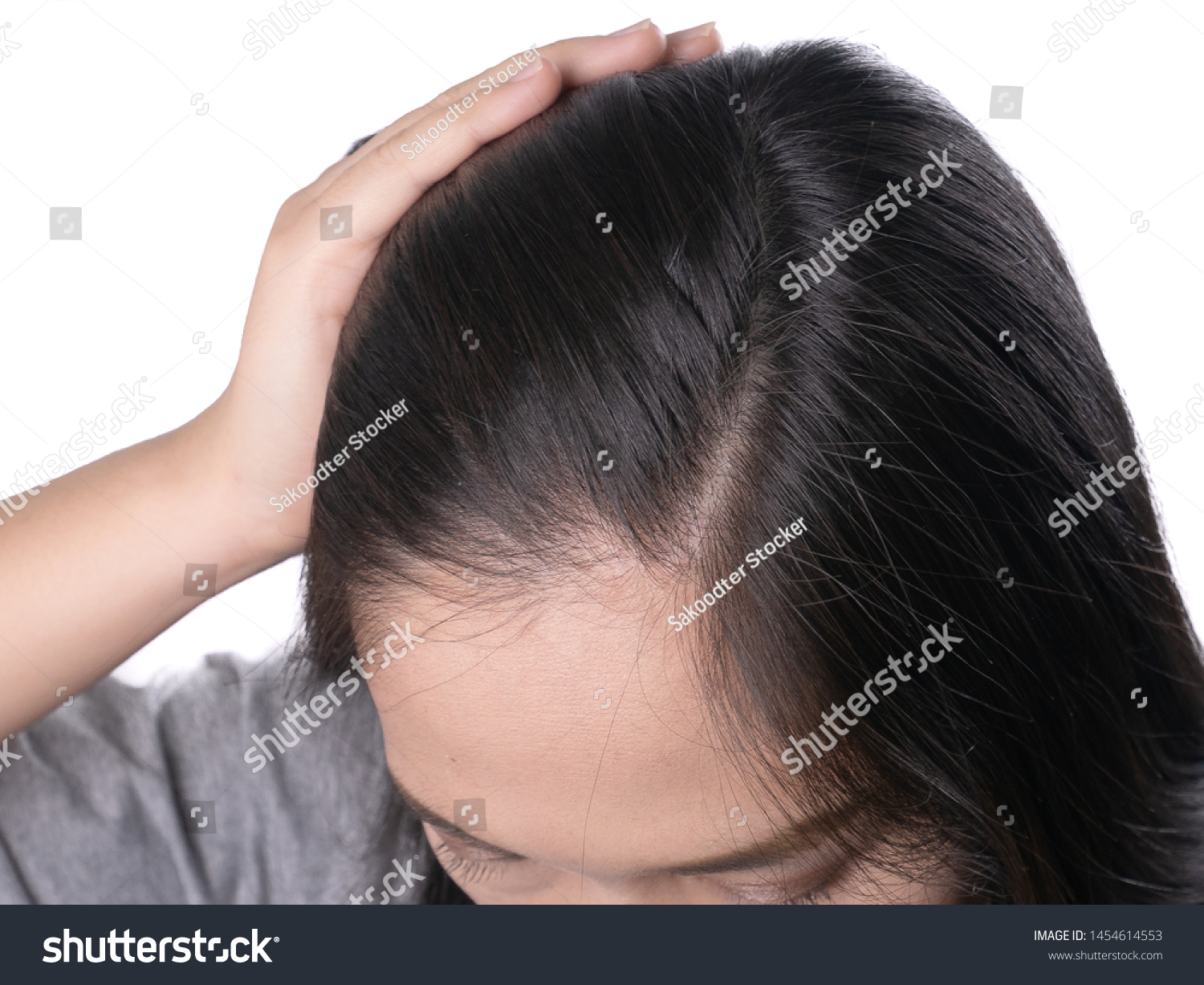Young Asian Women Worry About Problem Stock Photo Edit Now