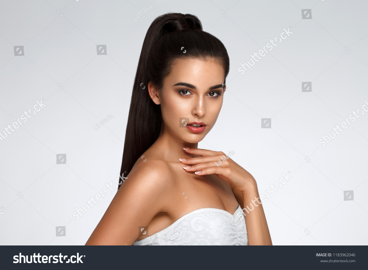 Young Beautiful Girl Clean Smooth Skin Stock Photo (Edit Now ...