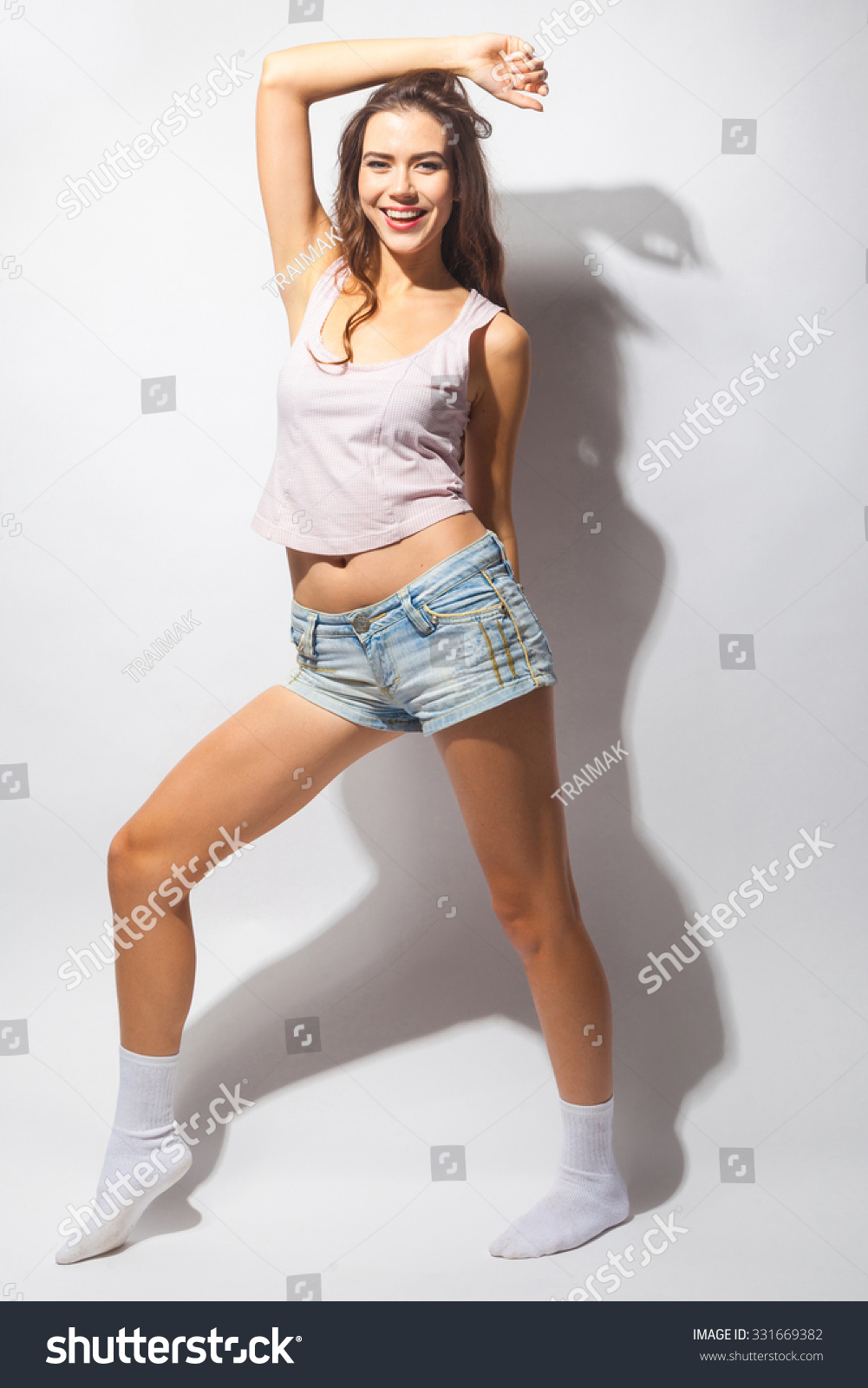 sexy girl in shorts photo