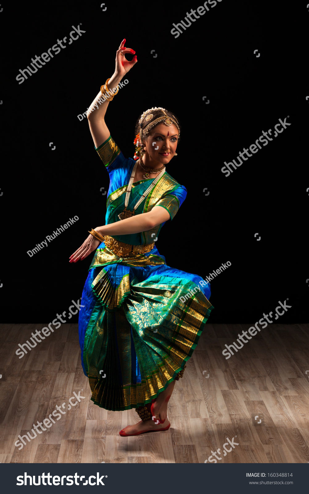 Young Beautiful Woman Dancer Exponent Of Indian Classical Dance ...