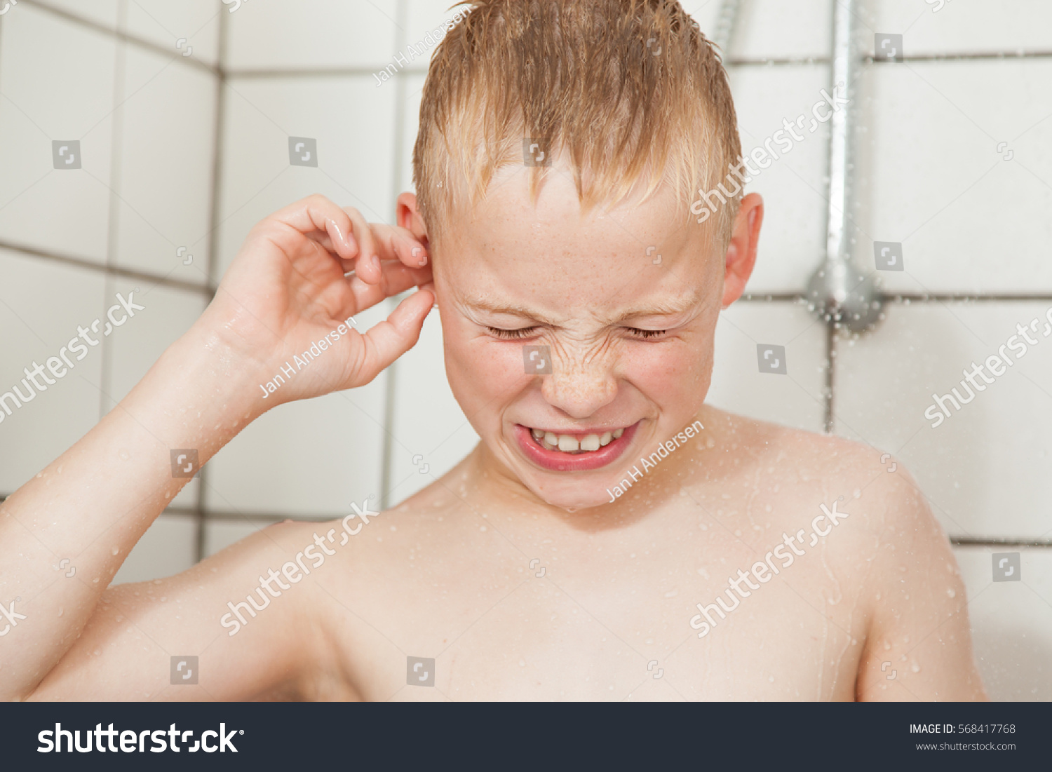 Young Boy Shower