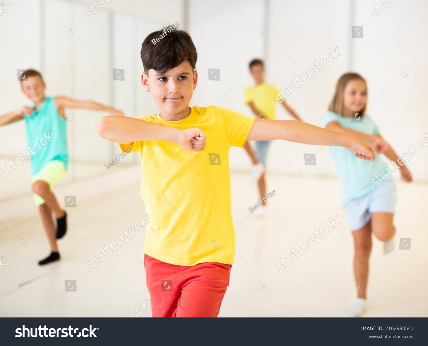 Young Boy Performing Dance His Mates Stock Photo 2162990543 | Shutterstock