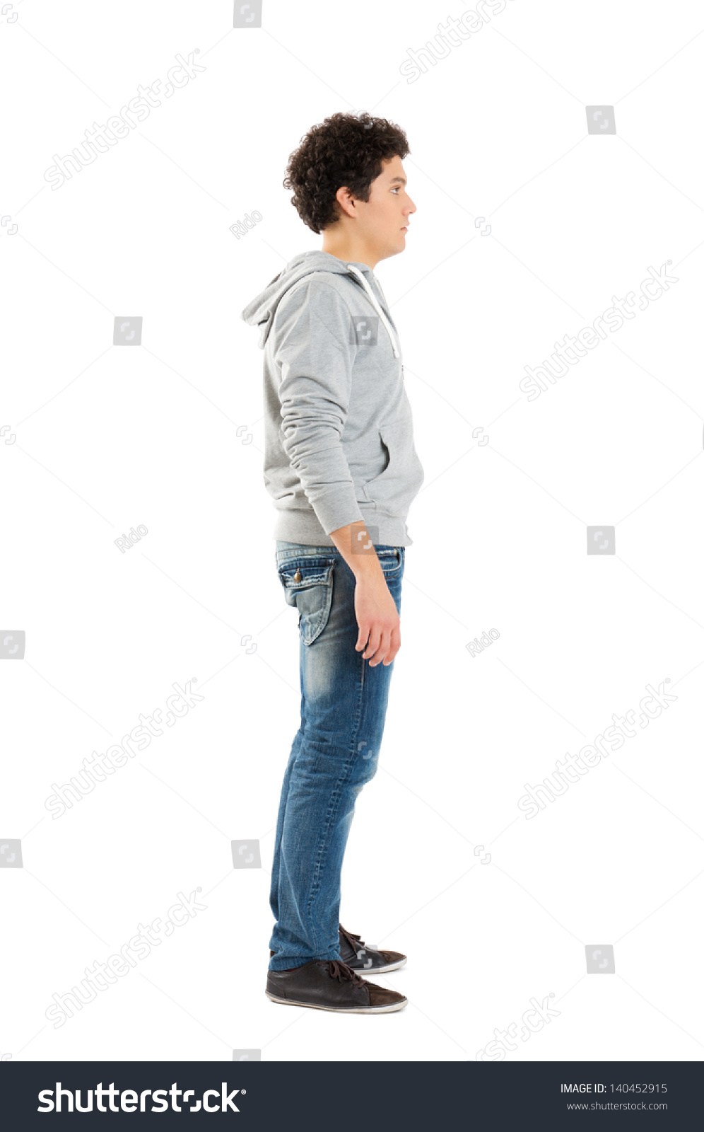 Young Boy Standing Isolated On White Stock Photo 140452915 - Shutterstock