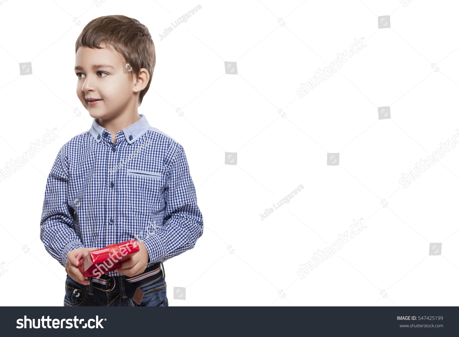 Young Boy Short Blond Hair Casual Stock Photo Edit Now 547425199