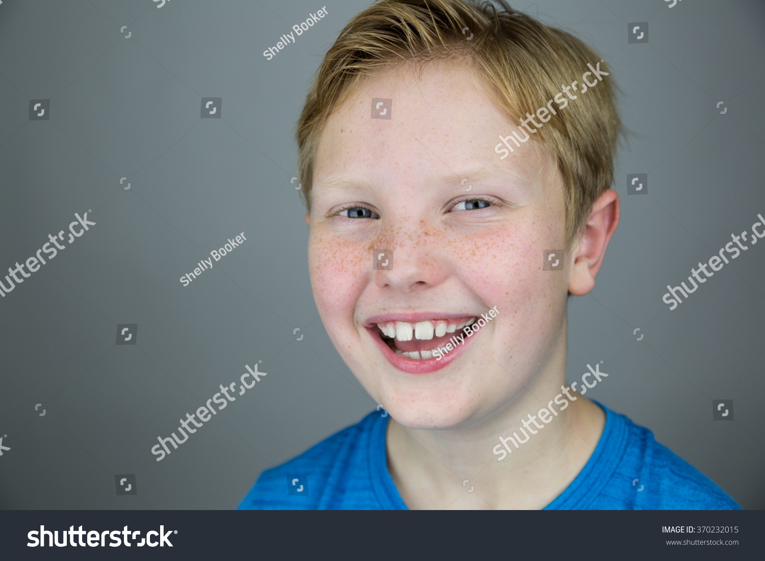 Young Boy Strawberry Blonde Hair Blue Stock Photo Edit Now 370232015