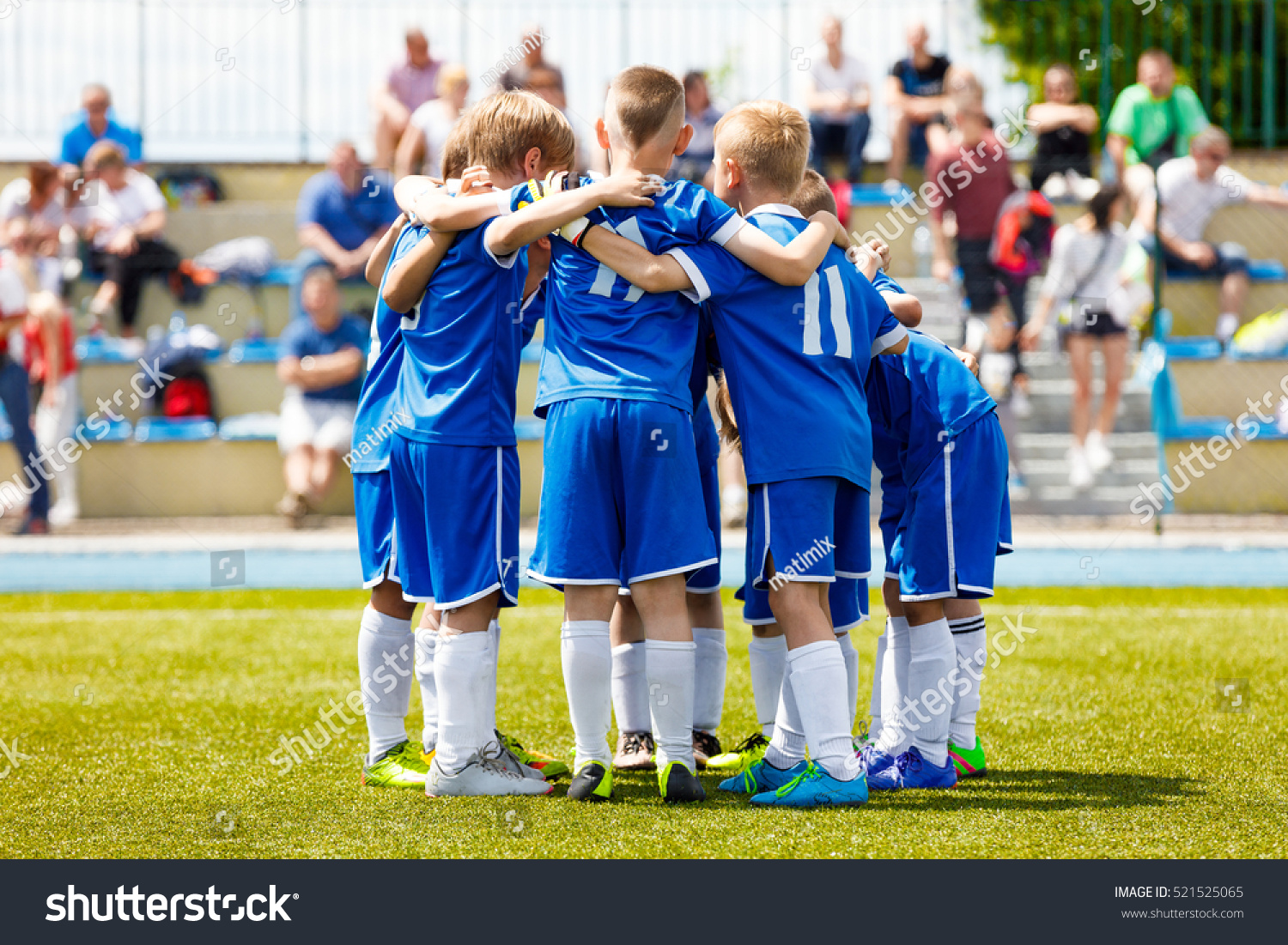 Young Boys Sports Team On Stadium Stock Photo 521525065 | Shutterstock