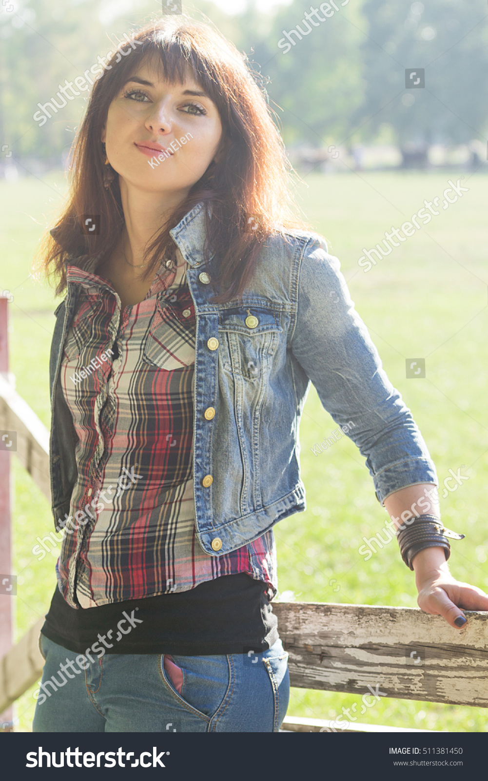 flannel shirt and denim jacket