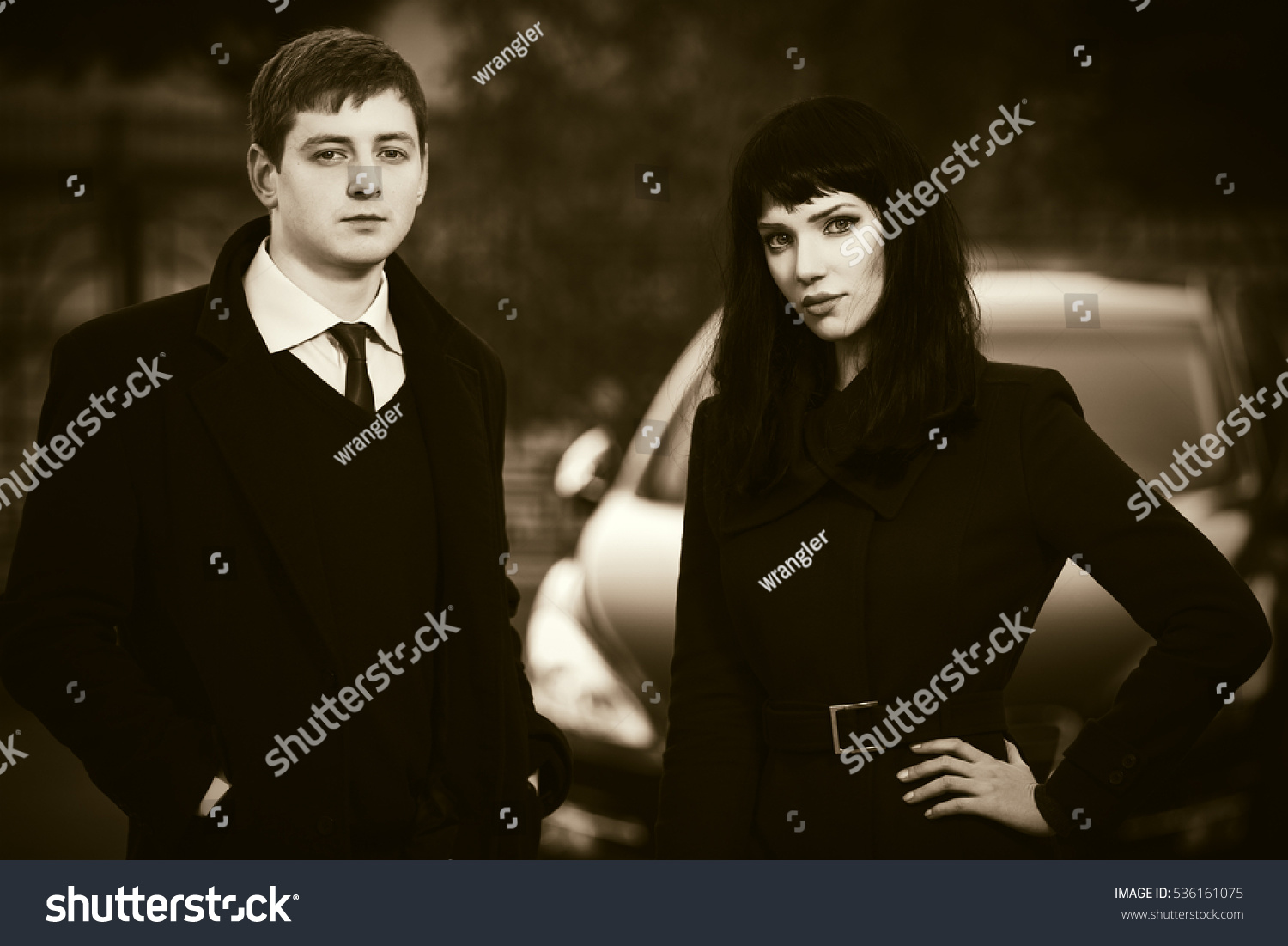 Young Business Couple Next Car Parking Stock Photo 536161075 ...