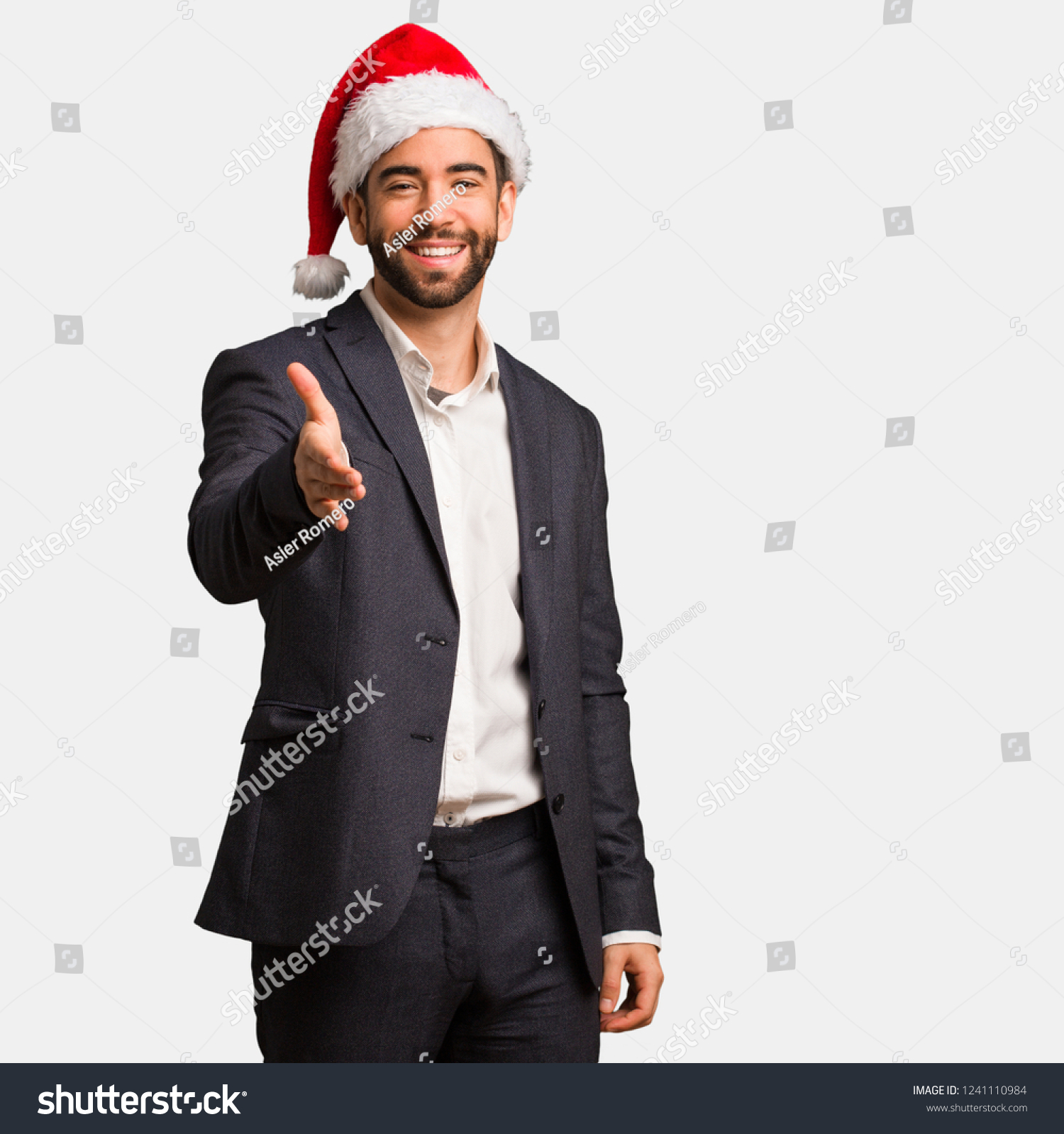 santa hat wearing