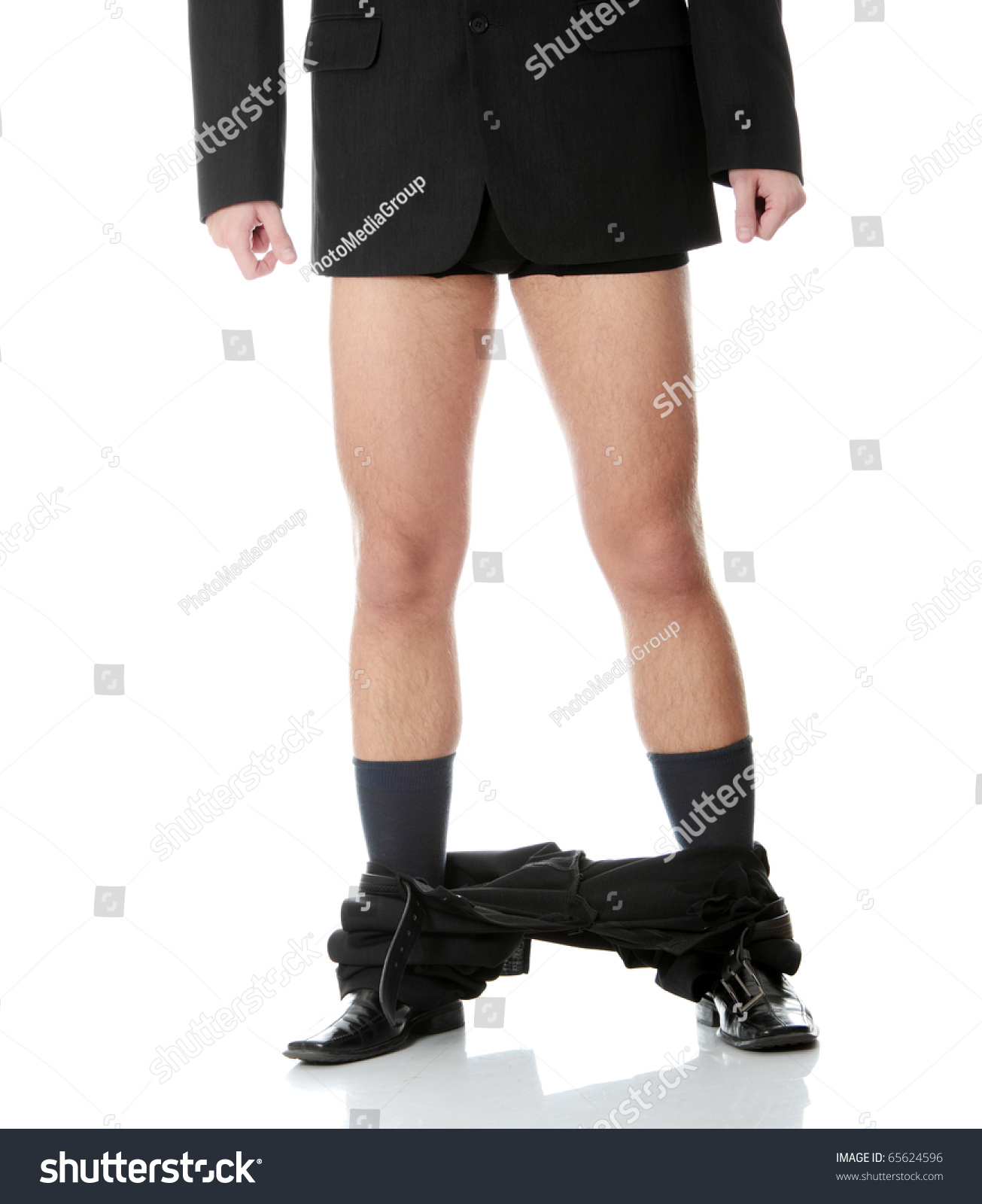 Young Businessman Caught Pants Down Isolated ภาพสต็อก 65624596 Shutterstock 9654