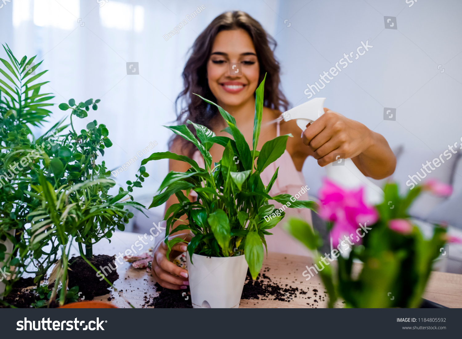 Embauché pour prendre soin des plantes