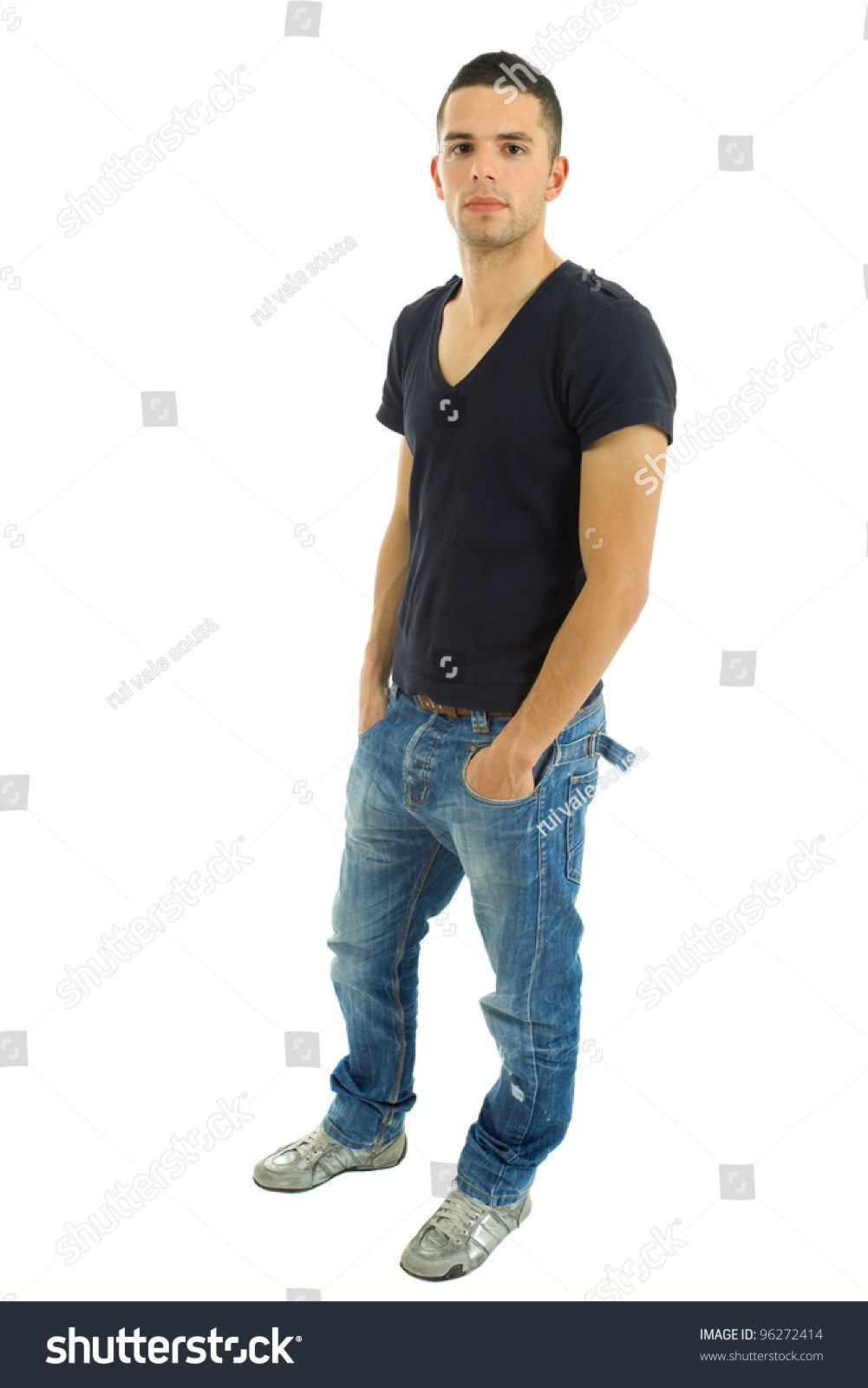Young Casual Man Full Body White Stock Photo 96272414 | Shutterstock