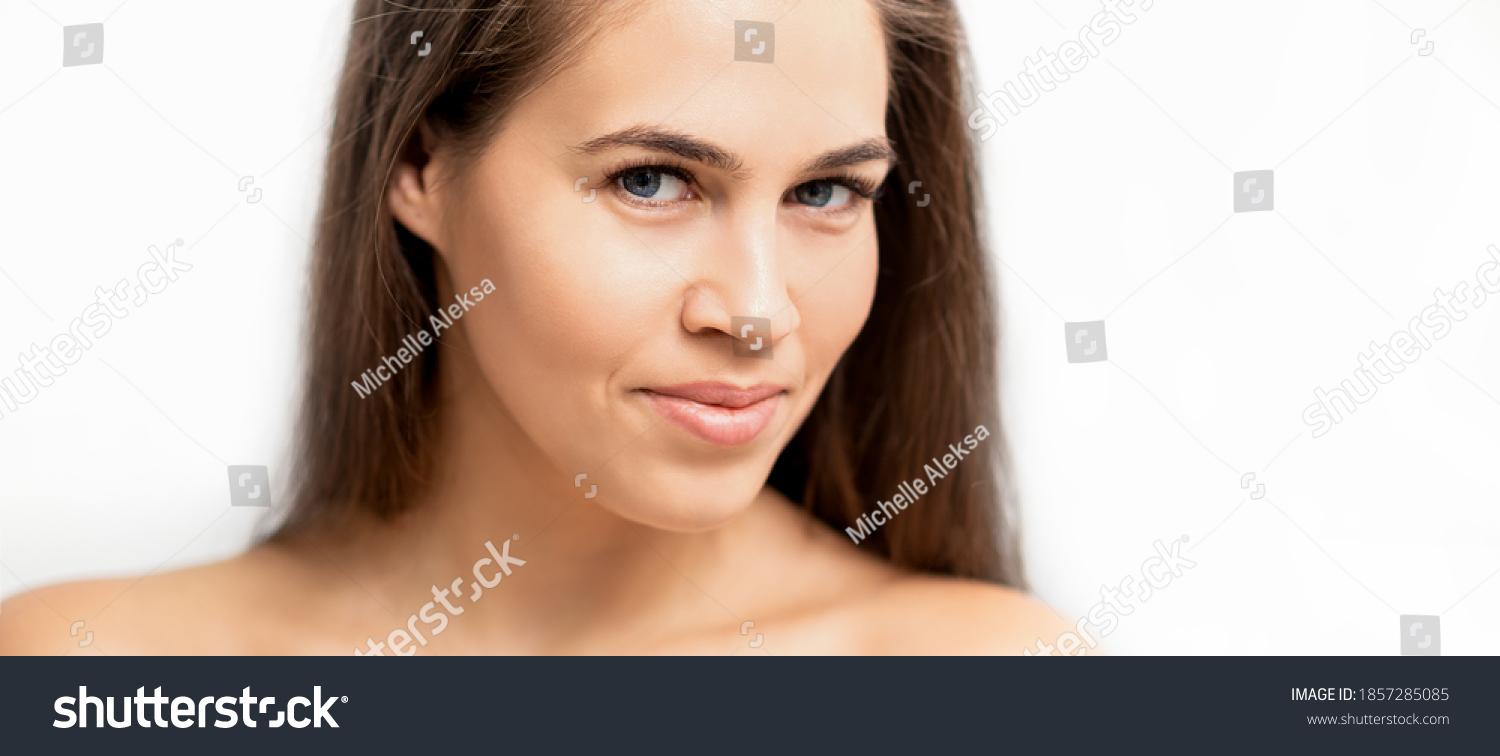 Young Caucasian Woman Beauty Face Portrait Stock Photo (Edit Now ...