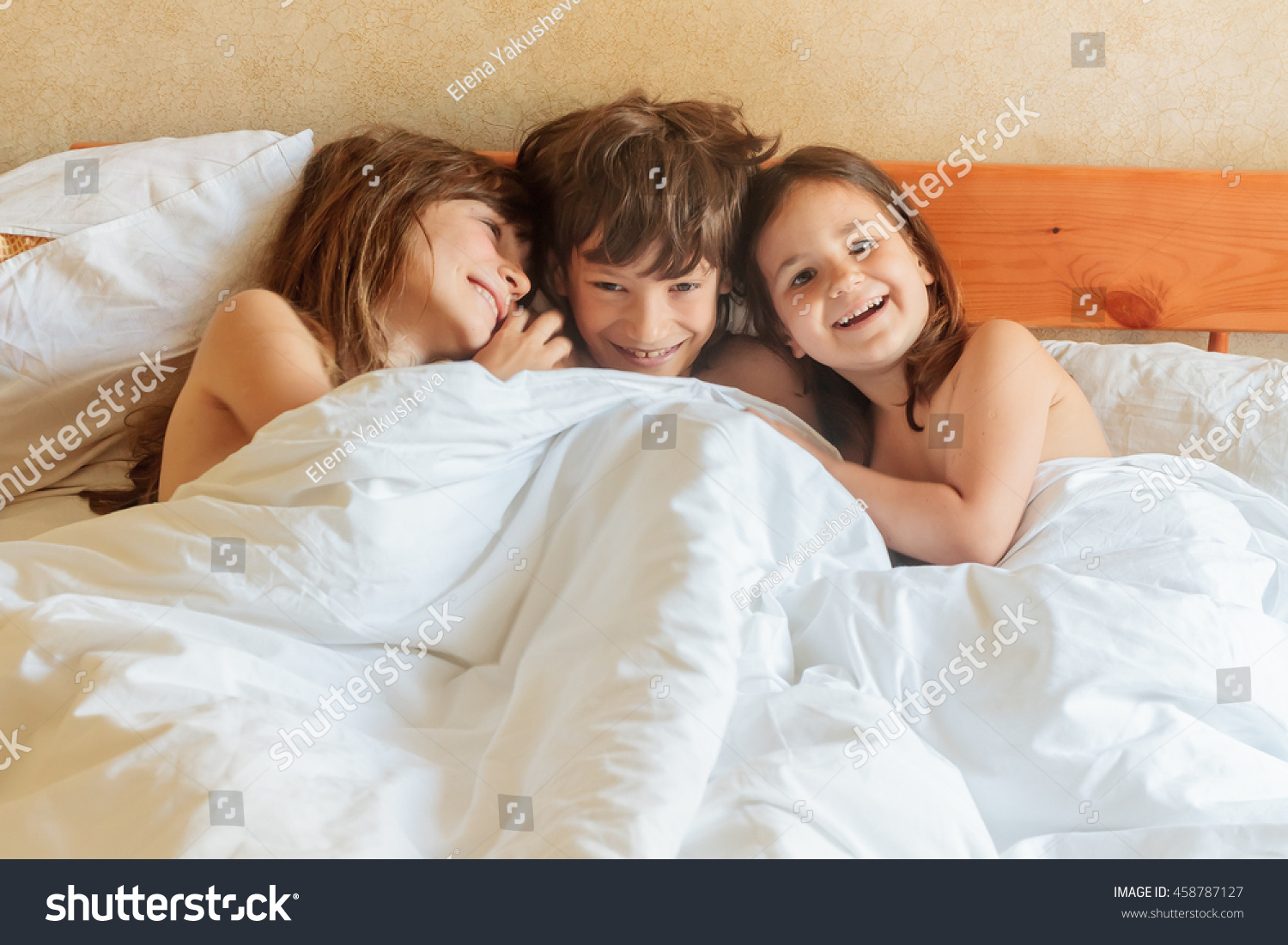 Young Children Boy Girls Sleeping Bed Stock Photo Edit Now