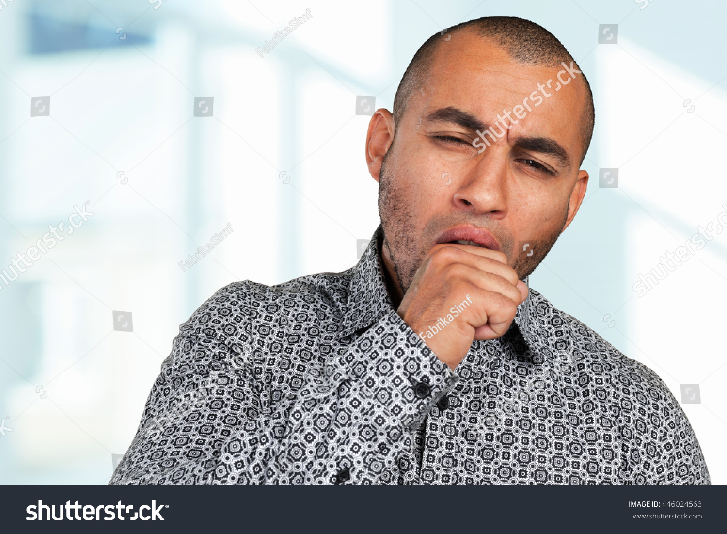 Young Cool Black Man Yawning Stock Photo 446024563 | Shutterstock