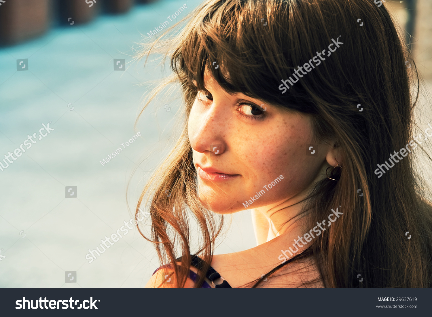 young cute girl looking back over stock photo edit now 29637619 https www shutterstock com image photo young cute girl looking back over 29637619