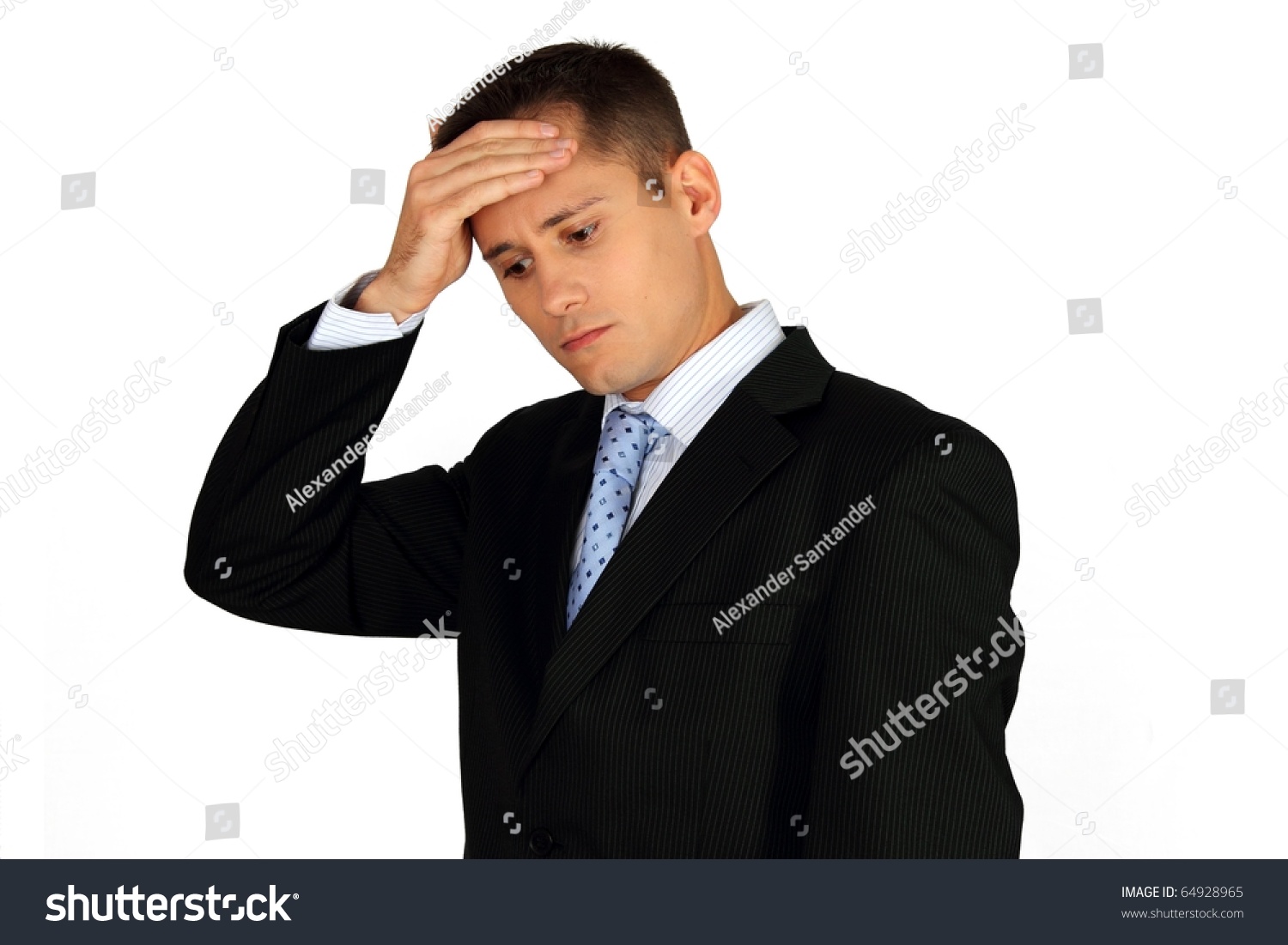 Young Depressed Business Man Stock Photo 64928965 | Shutterstock