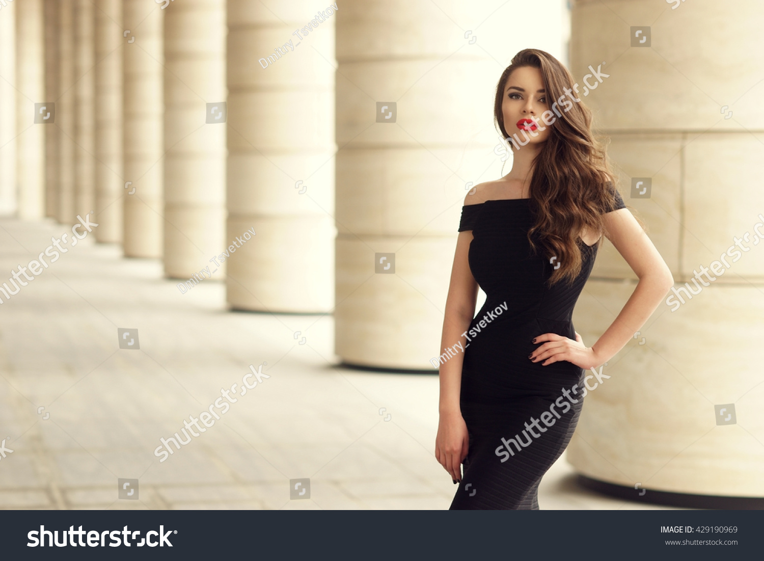 Young Elegant Girl Posing City Street Stock Photo (Edit Now) 429190969