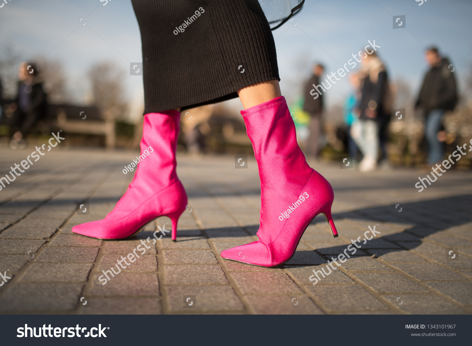 pink sock boots outfit
