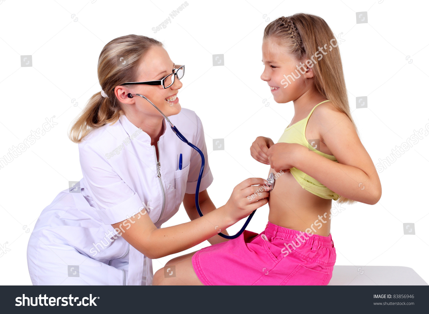 Young Female Doctor Doing Medical Examination Stock Photo Edit Now 83856946