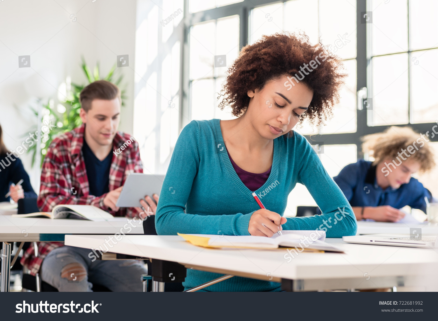 Young Female Student Serious Facial Expression Stock Photo (Edit Now ...