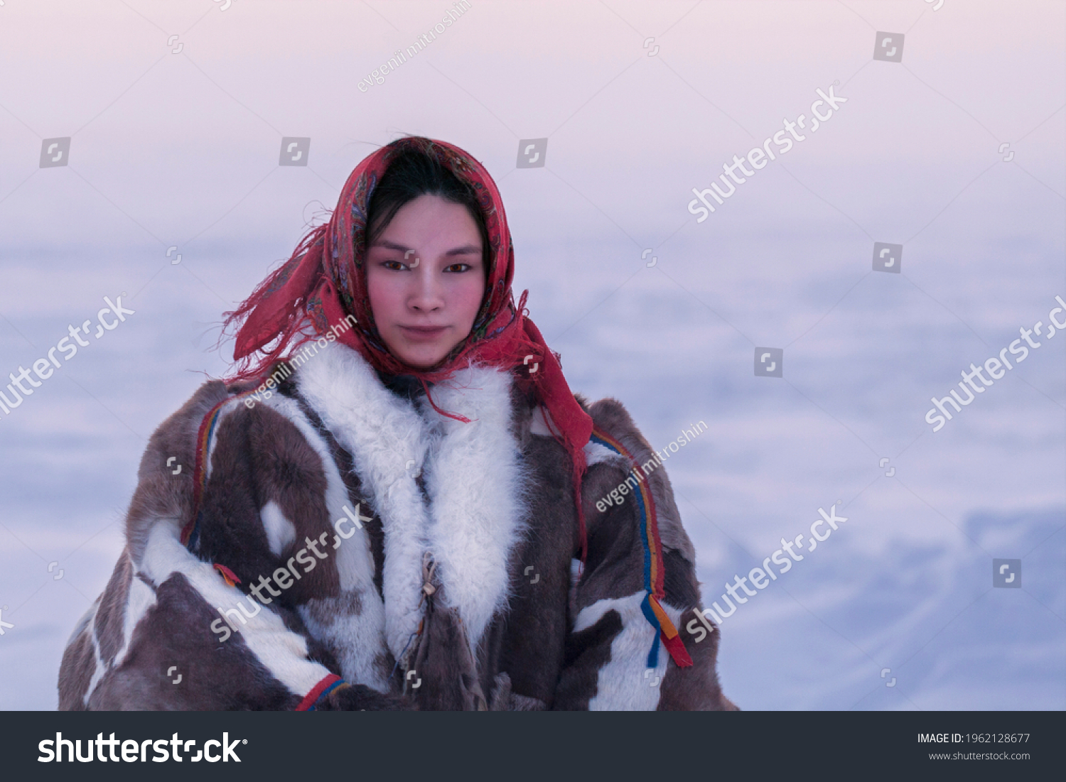 Young Girl National Winter Clothes Northern Stock Photo 1962128677 ...