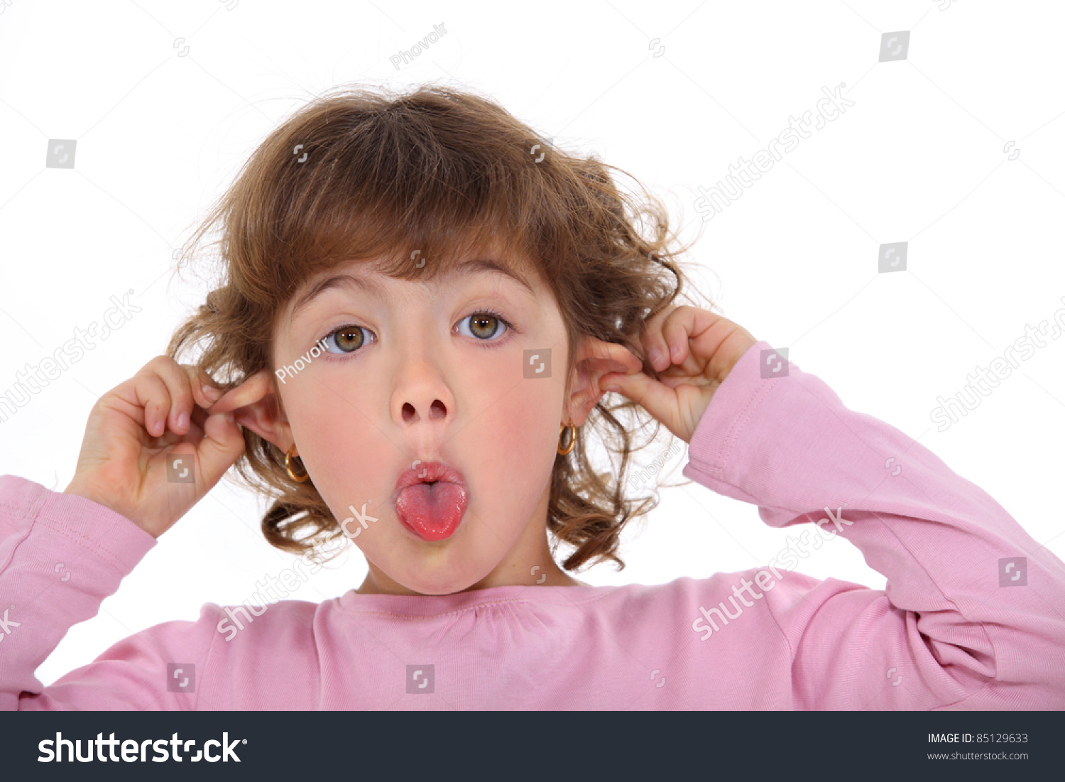 Young Girl Making A Funny Face Stock Photo 85129633 : Shutterstock