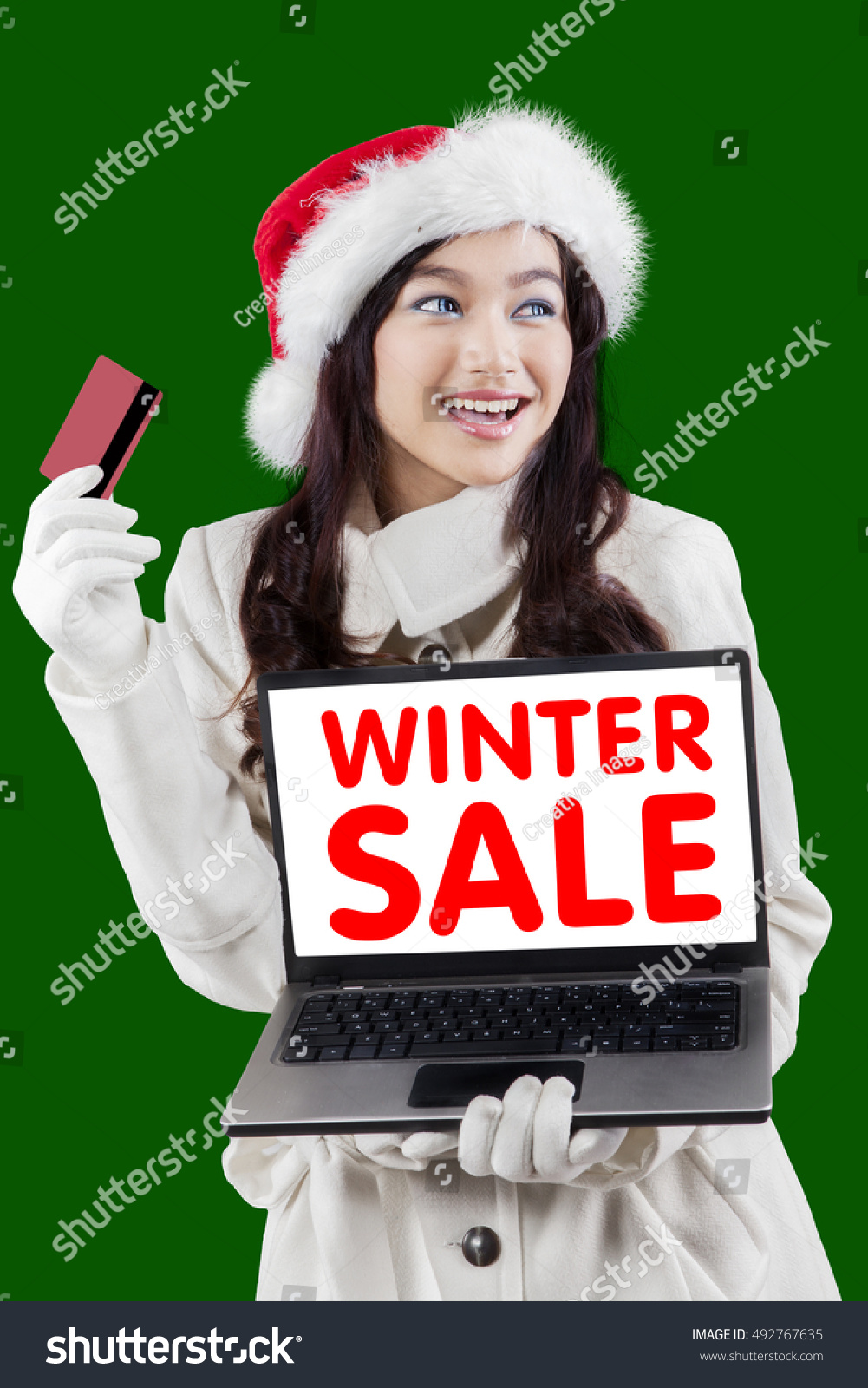 online shopping girl winter clothes