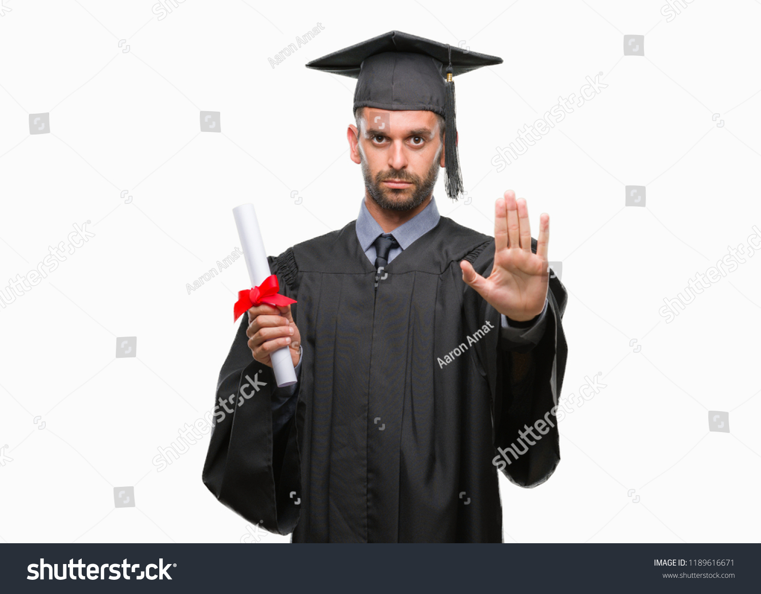  Gray Classic  Template Design Featuring Young Handsome Graduated Man Holding Degree