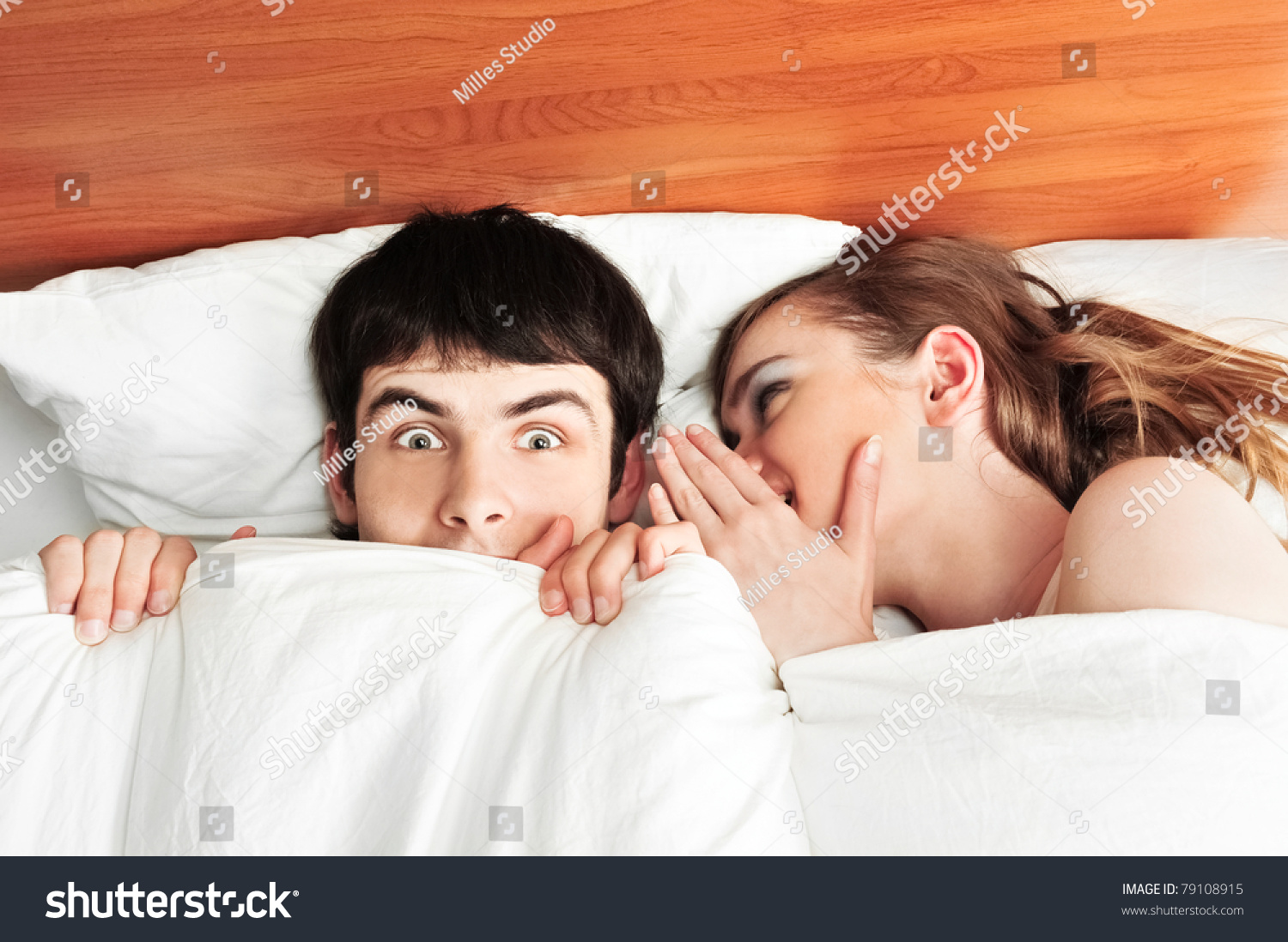 Young Man Woman Bed Couple Stock Photo 79108915 - Shutterstock-3322