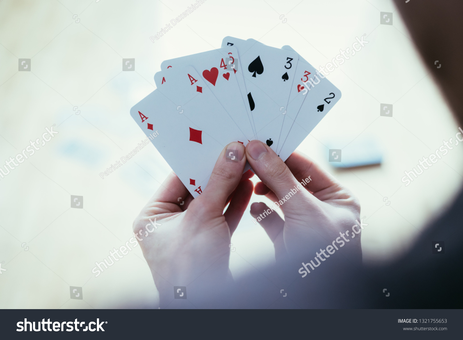 Young Man Playing Cards Cutout His Stock Photo (Edit Now) 1321755653