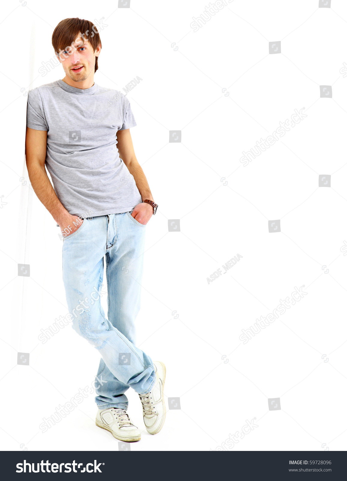 Young Man Isolated On White Background Stock Photo 59728096 : Shutterstock