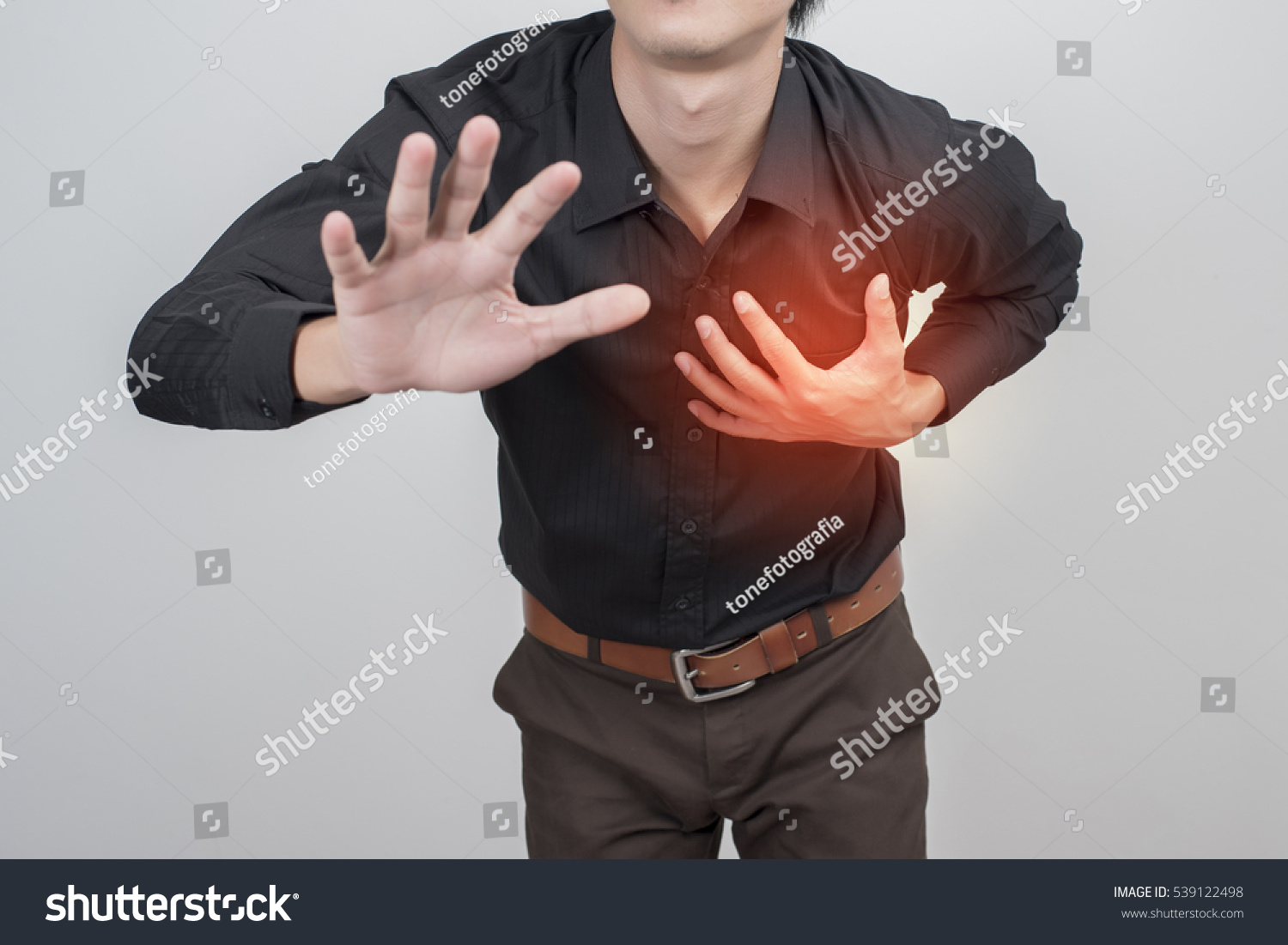 Young Man With Heart Attack Stock Photo 539122498 : Shutterstock