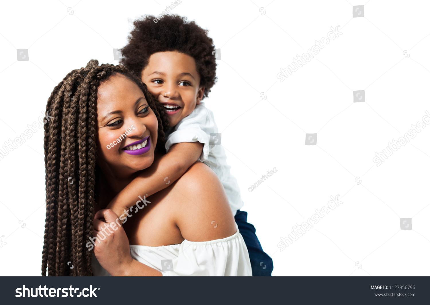 Young Mom Her Boy Having Fun Stock Photo Edit Now 1127956796