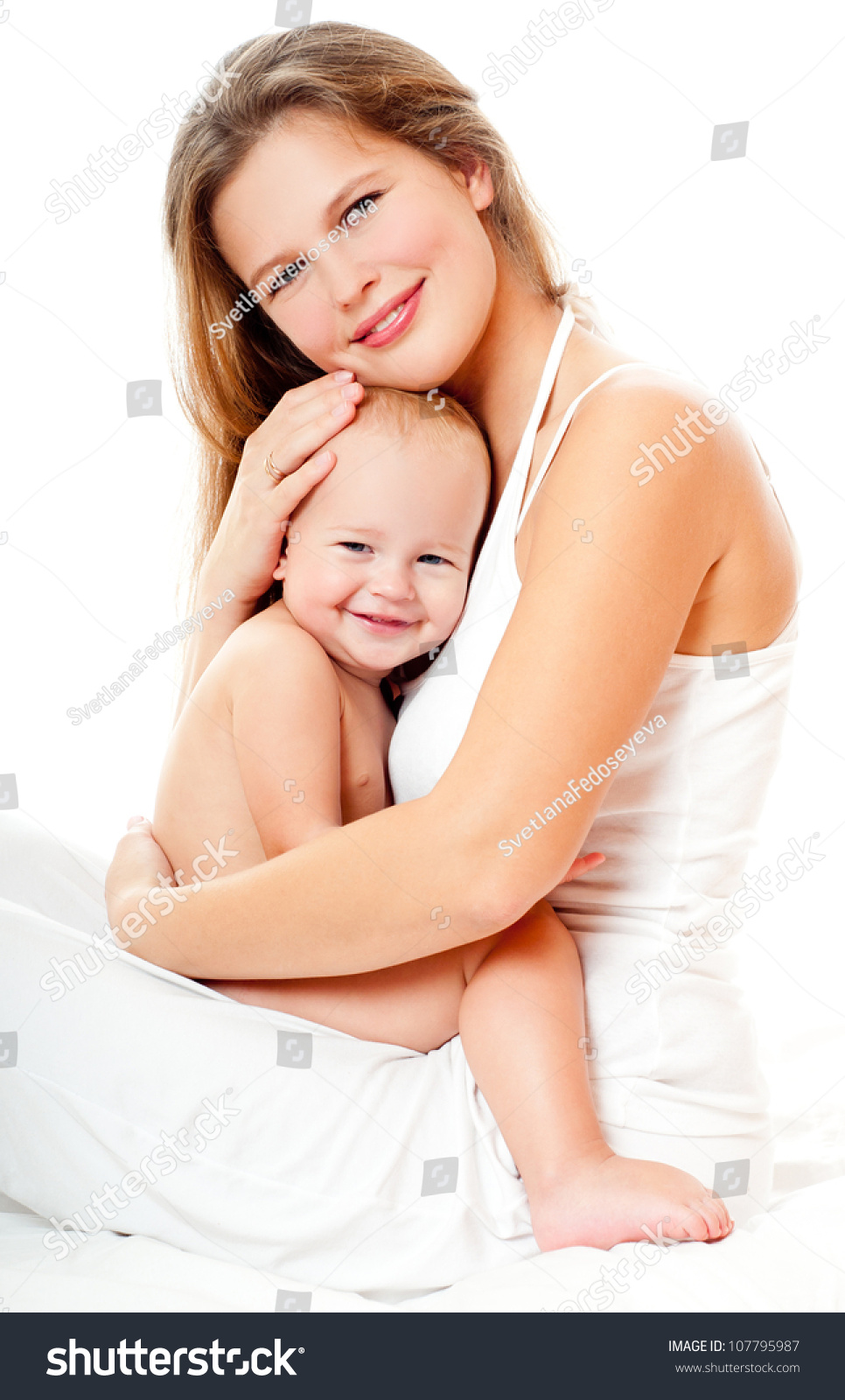 Young Mother Hugging Baby Stock Photo 107795987 : Shutterstock