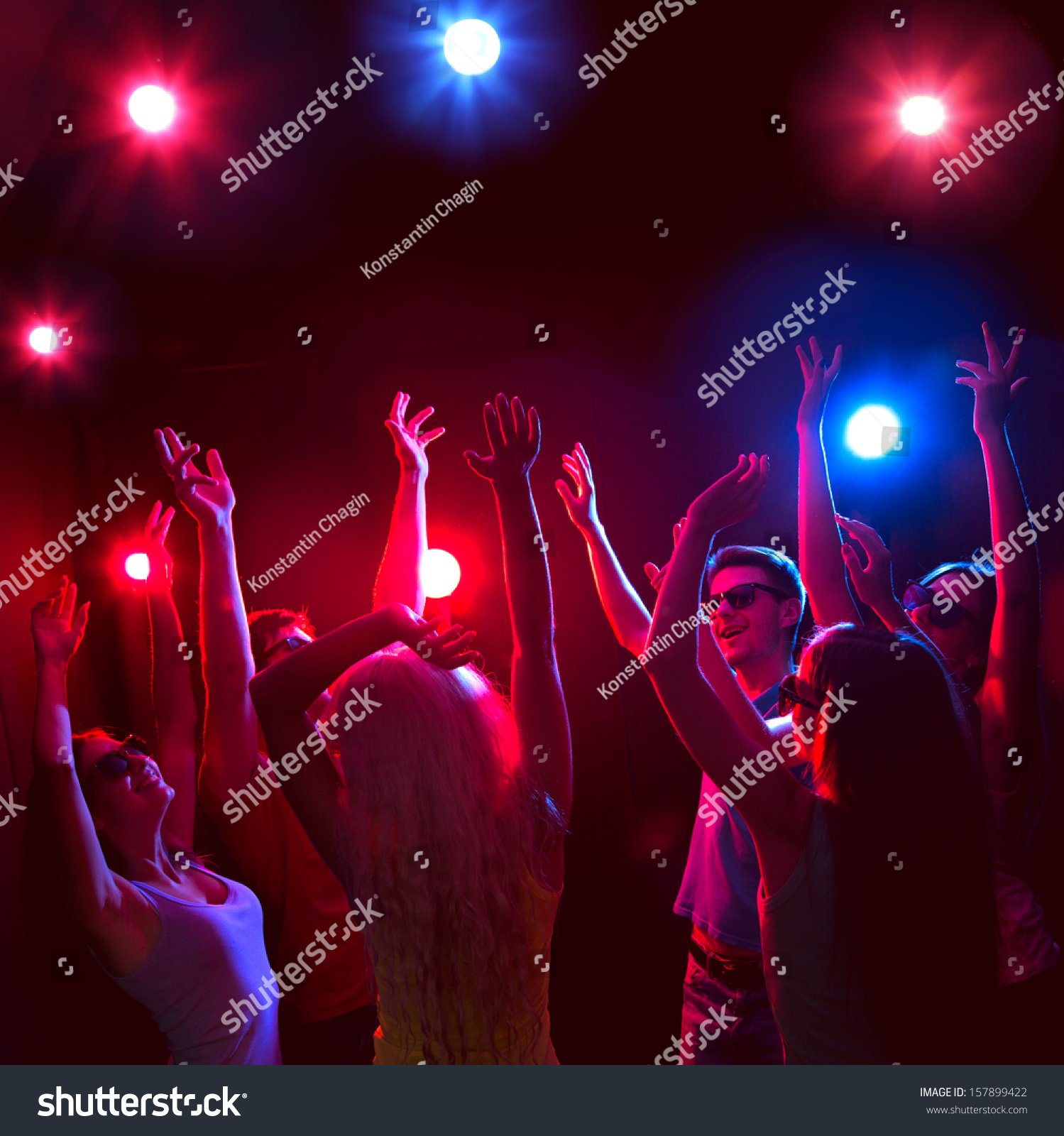 Young People Having Fun Dancing At Party Stock Photo 157899422 ...