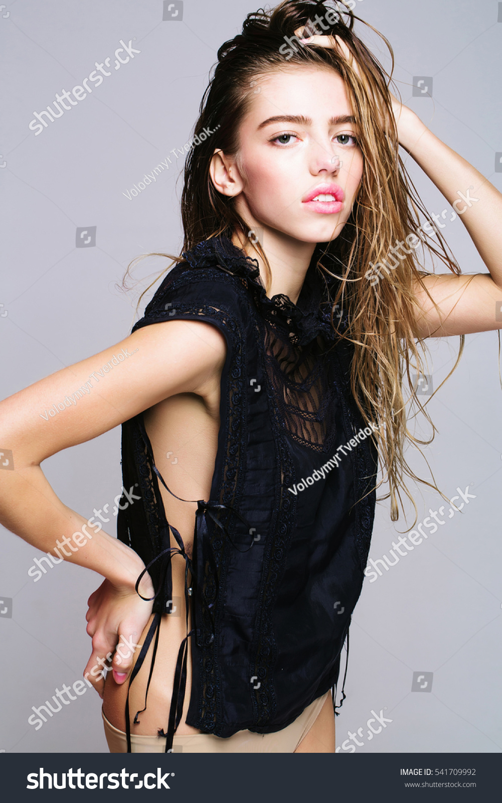 Young Pretty Woman Cute Sexy Girl Stock Photo 541709992 ...