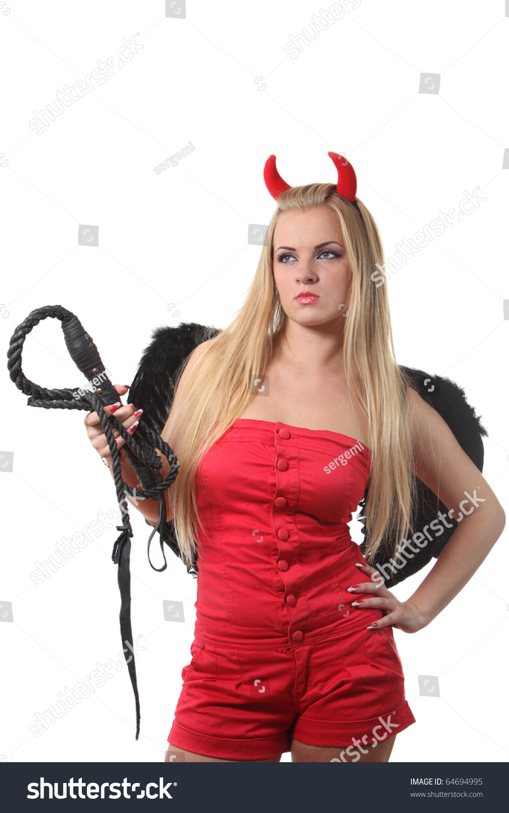 Young Sexi Blond Woman Costume Red Stock Photo 64694995 | Shutterstock