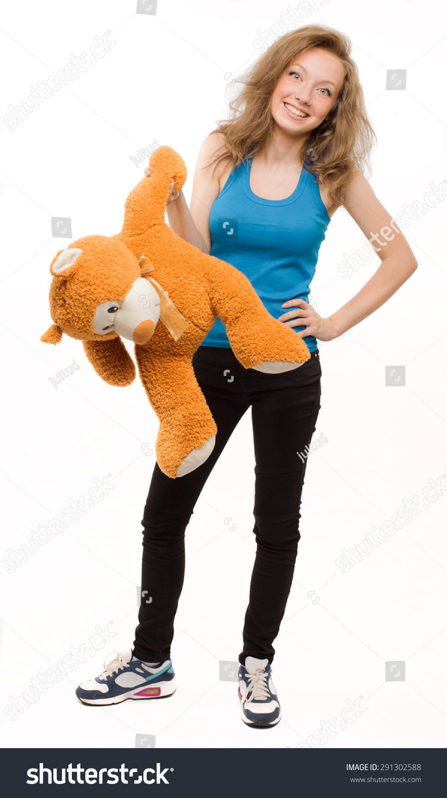 Young Teenage Girl Playing Teddy Bear Stock Photo 291302588 | Shutterstock