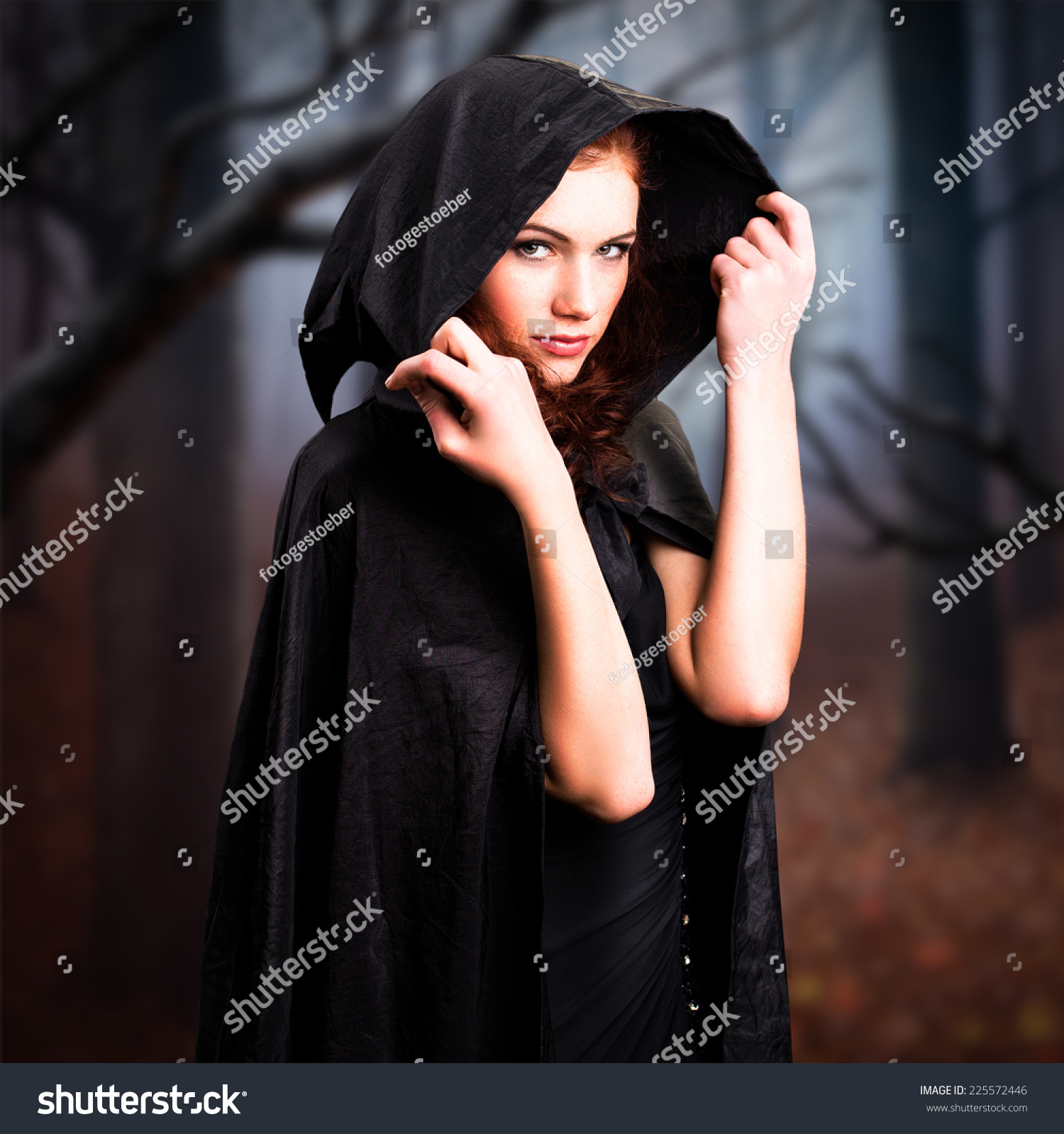 Young Witch In A Forest Stock Photo 225572446 : Shutterstock