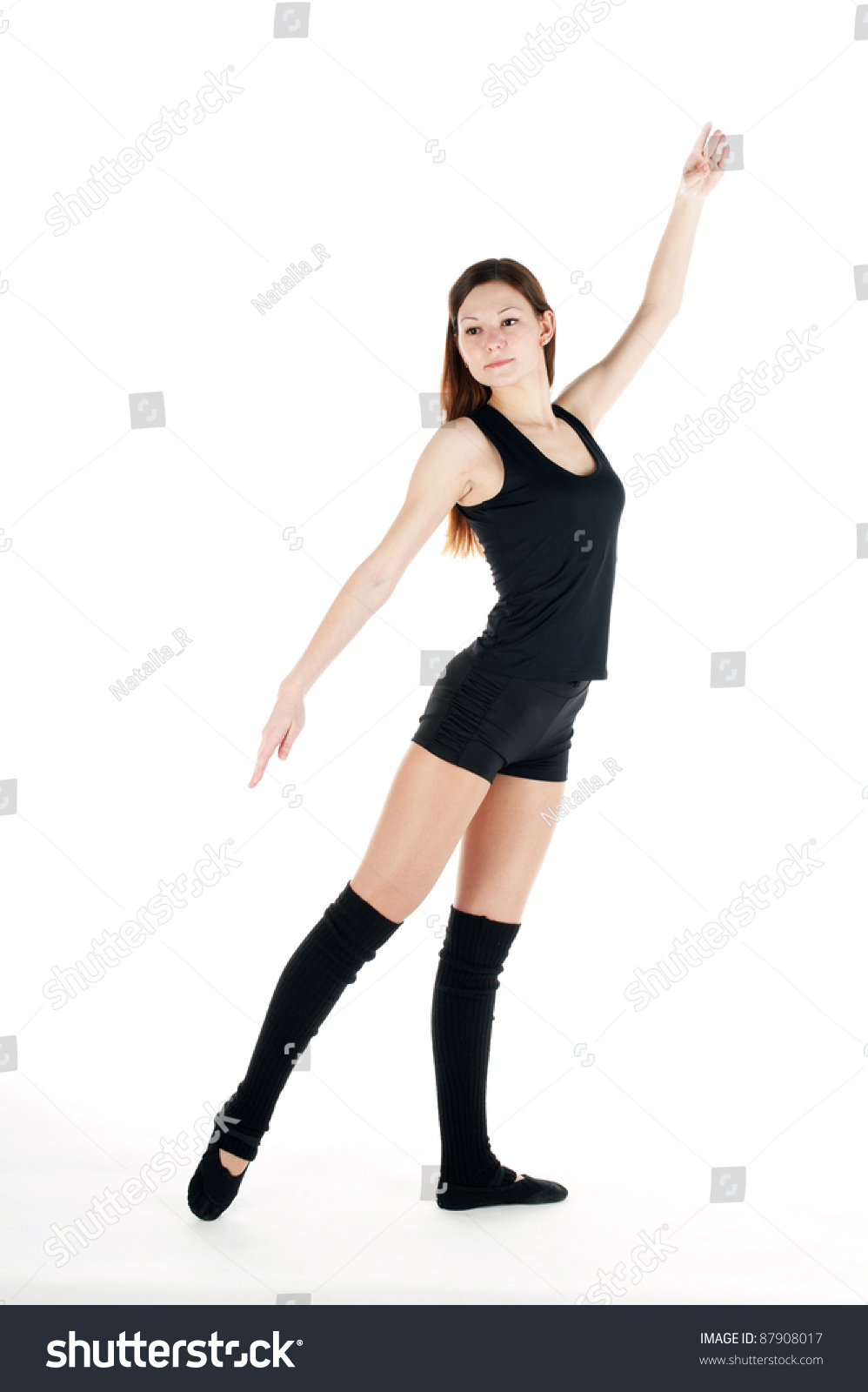 Young Woman Dance Pose One Hand Stock Photo Edit Now