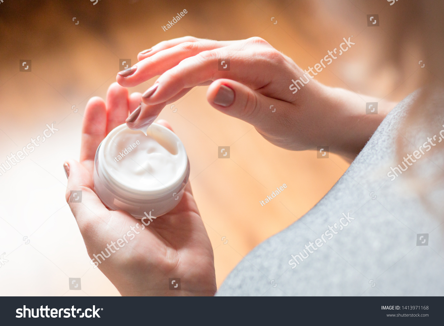 action cream on face