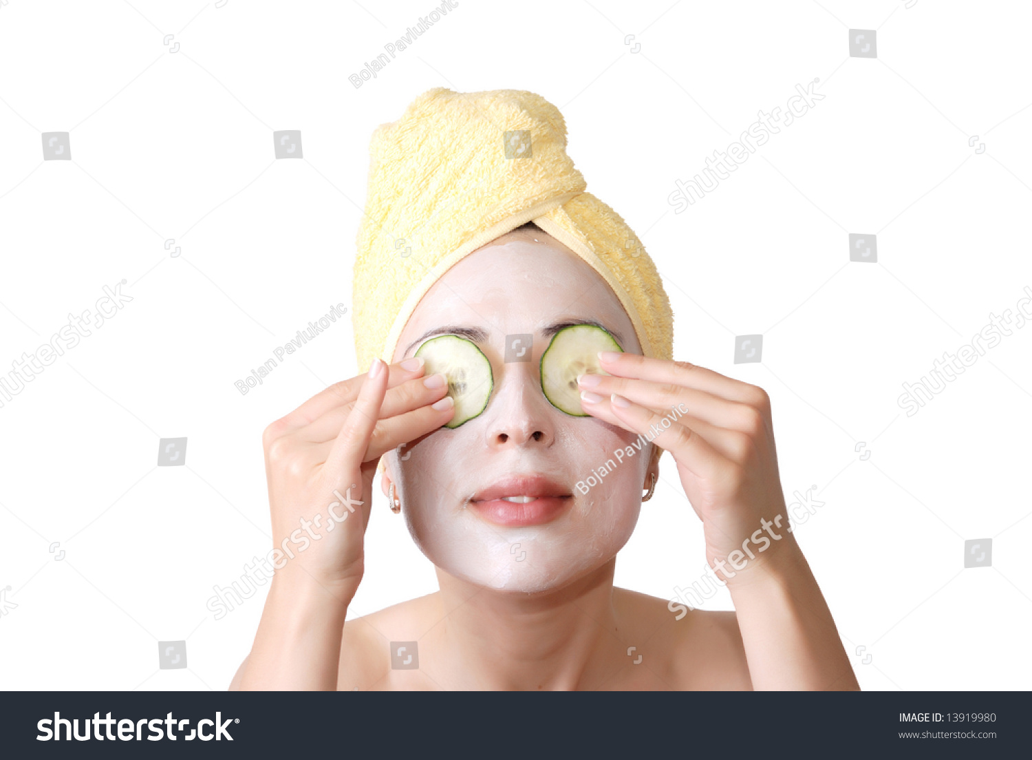 Young Woman Wearing Facial Mask Stock Photo 13919980 : Shutterstock