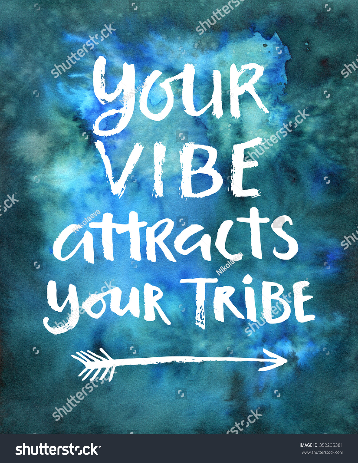 Your Vibe Attracts Your Tribe Hand Stock Illustration 