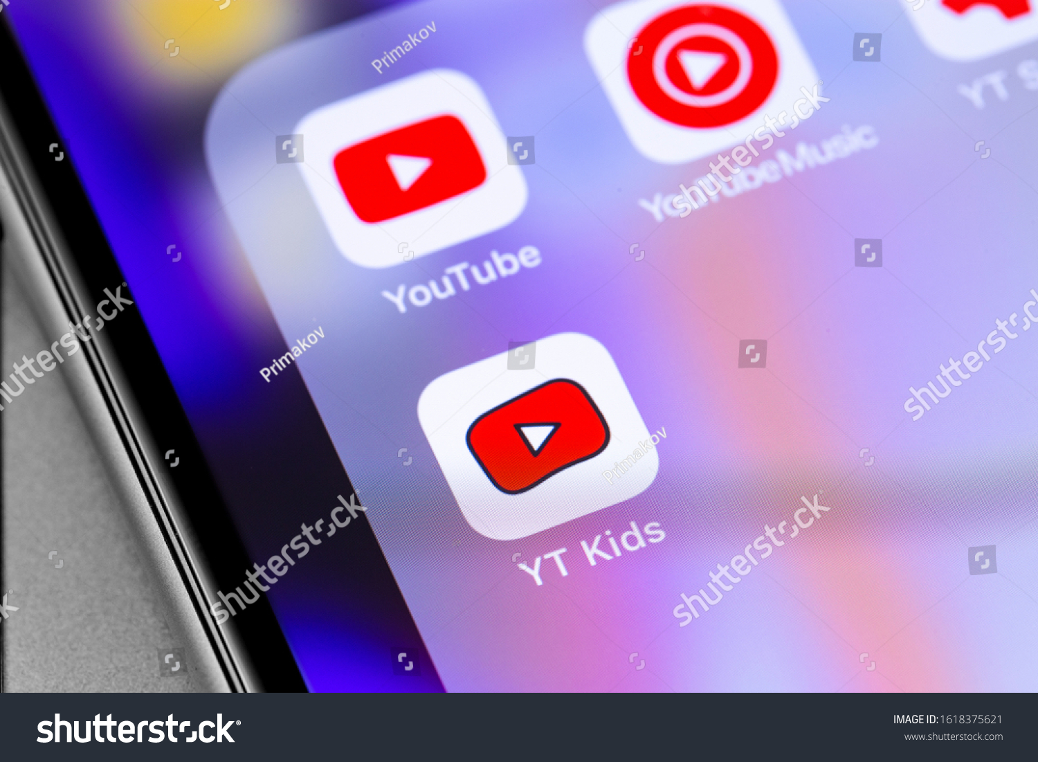 Youtube Kids Icons Apps On Screen Stock Photo Edit Now