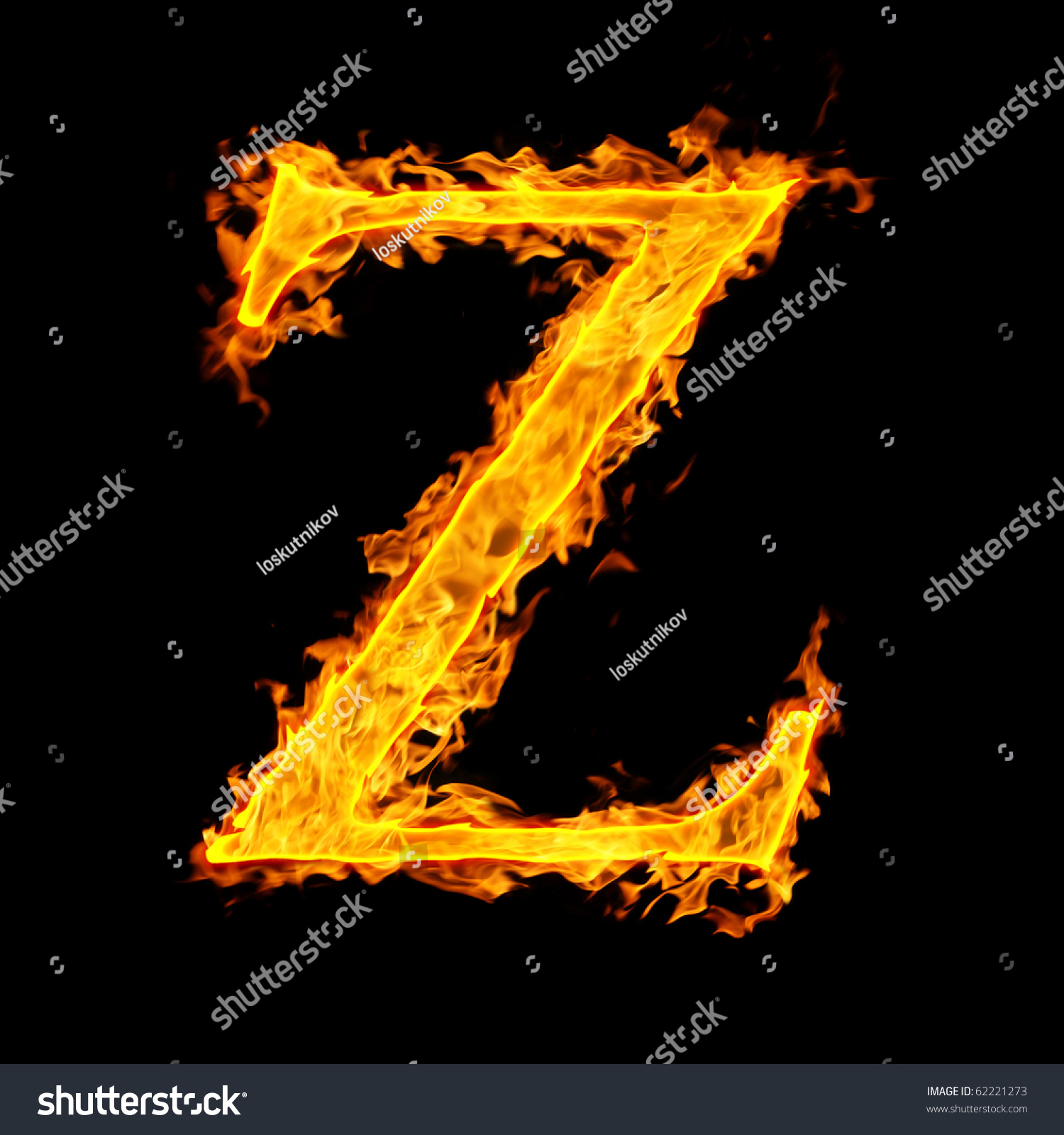 Z Fire Letter Stock Photo 62221273 - Shutterstock