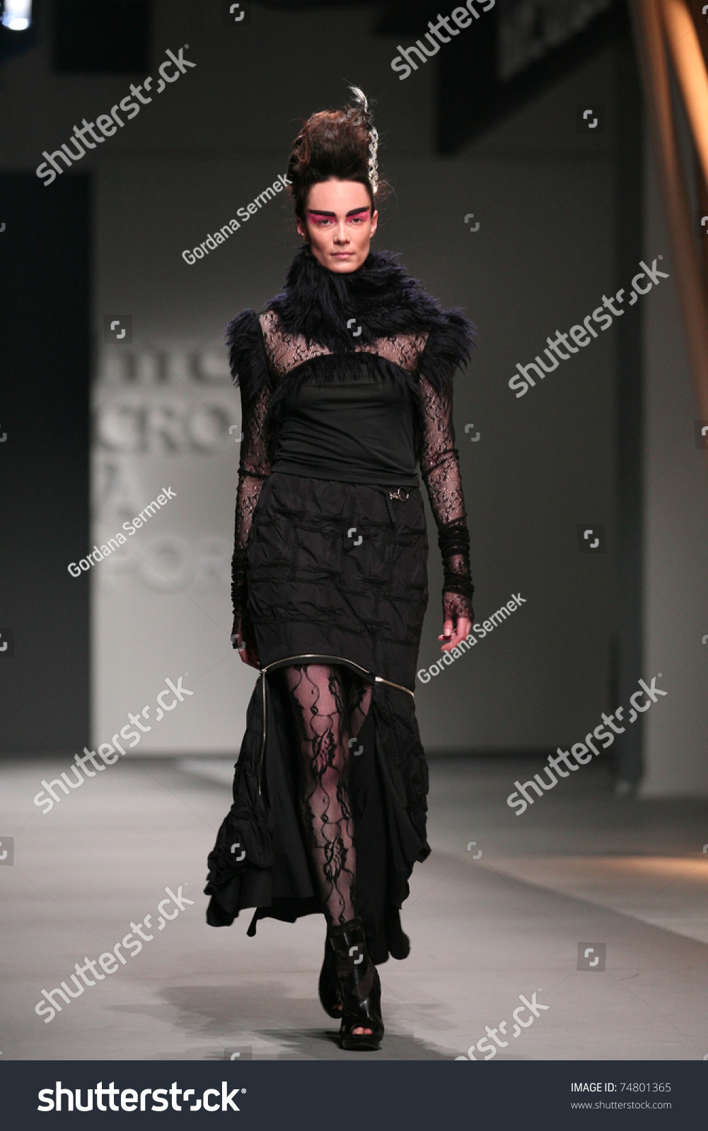 Zagreb, Croatia - April 2: Fashion Model Wears Clothes Made By Xenia ...