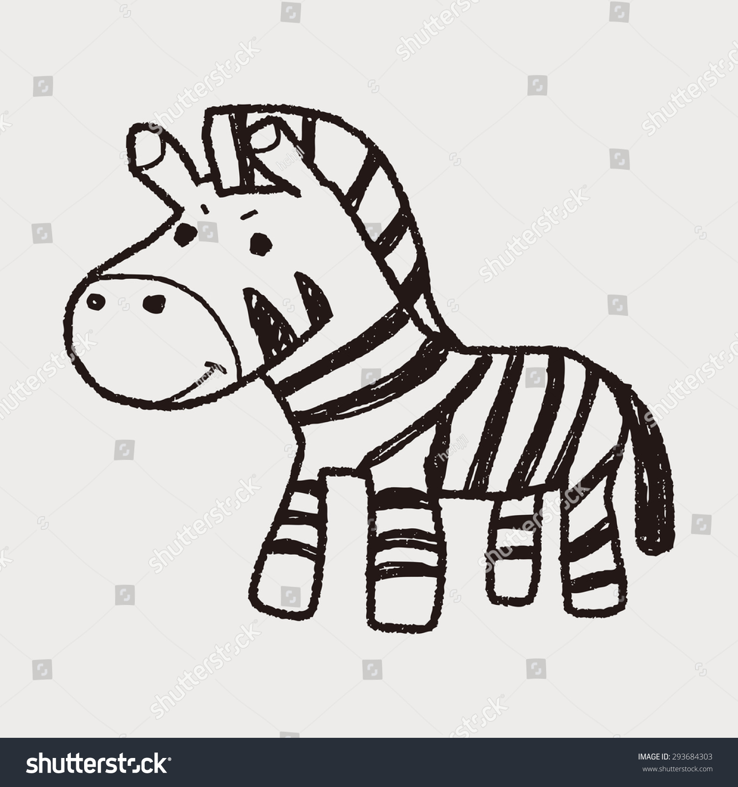 Zebra Doodle Stock Illustration 293684303 Shutterstock