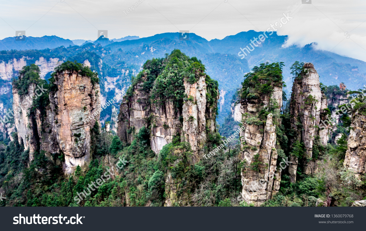 Zhangjiajie National Forest Park Avatar Mountains Stock Photo Edit Now